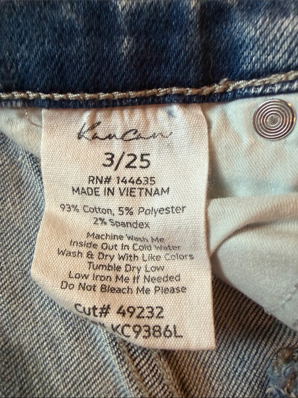 KanCan Light Blue Distressed Flare Jeans with Raw Hem - Picture 6 of 9